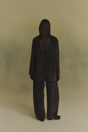 Eracle, oversized grey chocolate blazer