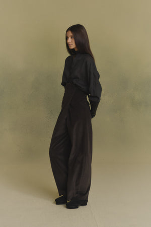 Eracle, grey chocolate oversized corduroy pants