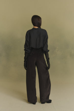 Eracle, grey chocolate oversized corduroy pants