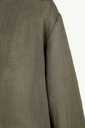 Raoul, camisa de ramio verde gris
