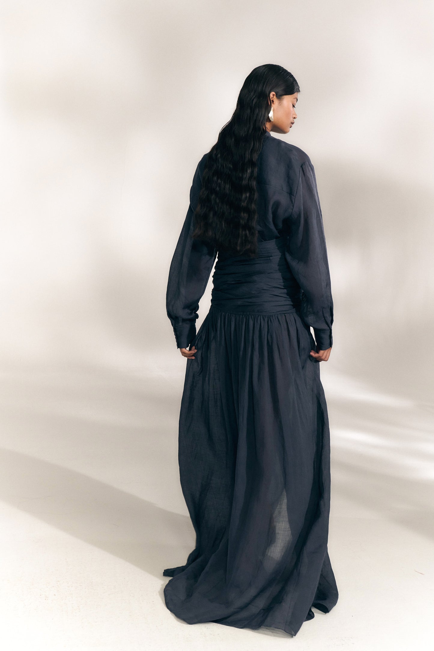 Raoul, camisa de ramio azul marino