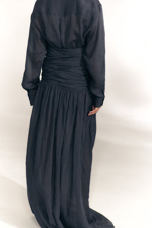 Raoul, camisa de ramio azul marino