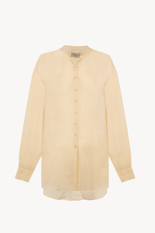 Raoul, camisa de ramio beige mares