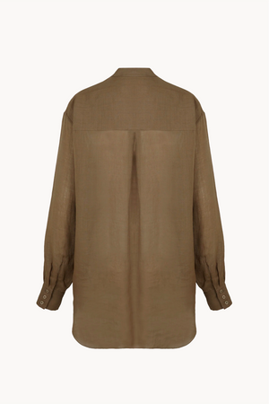 Raoul, mocha ramie shirt