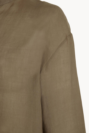 Raoul, mocha ramie shirt
