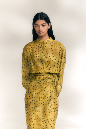 Raoul, camisa de ramio llimona print