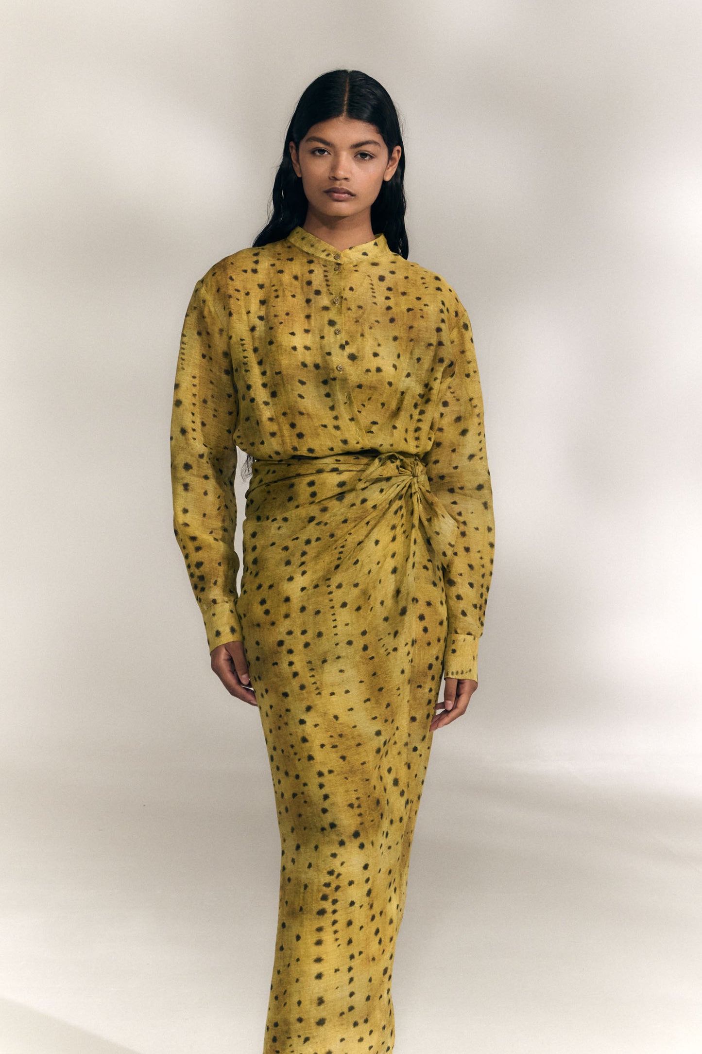 Raoul, camisa de ramio llimona print