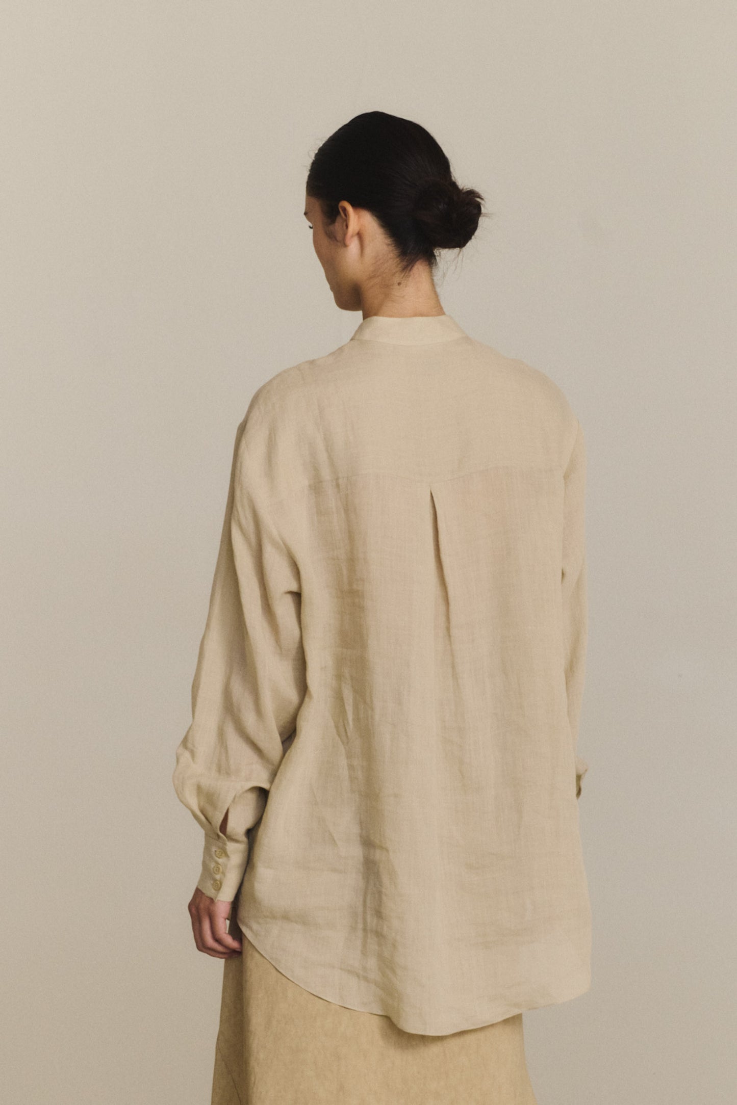 Raoul, sage cotton and linen shirt