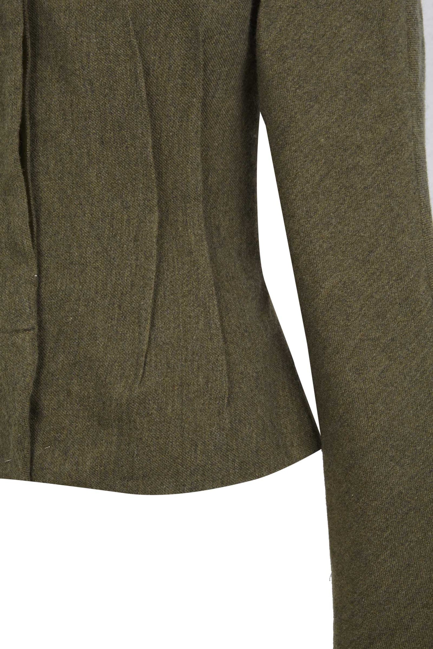 Rider, fitted green melange jacket