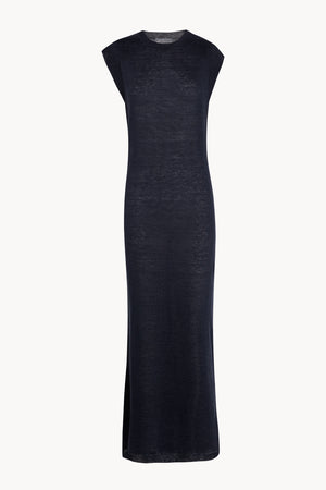Rinen, vestido de punto de lino azul marino oscuro