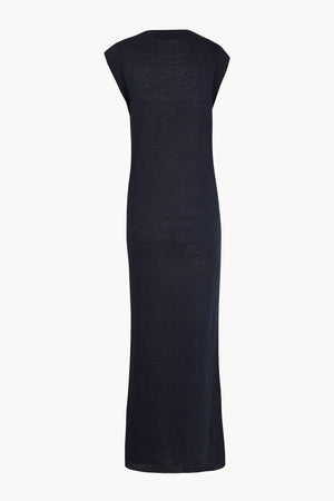 Rinen, vestido de punto de lino azul marino oscuro