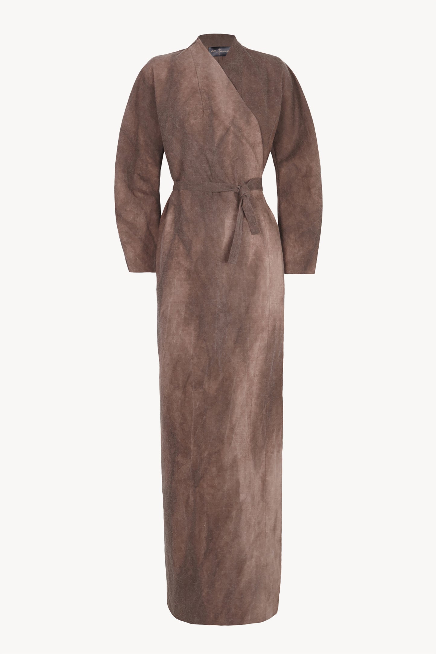 Rocco, linen and virgin wool dress fade clay
