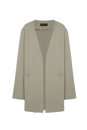 Rocco, jacket in linen and gray virgin wool