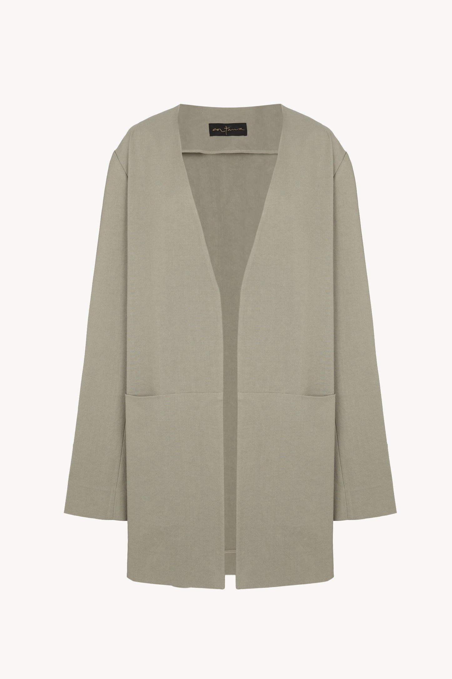 Rocco, jacket in linen and gray virgin wool