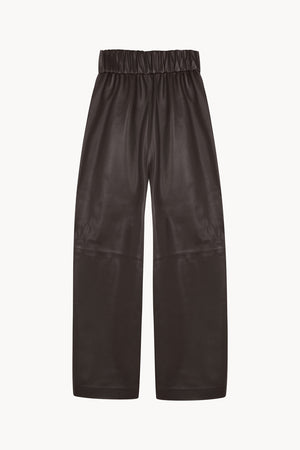 Rocco, pantalon de piel marron oscuro