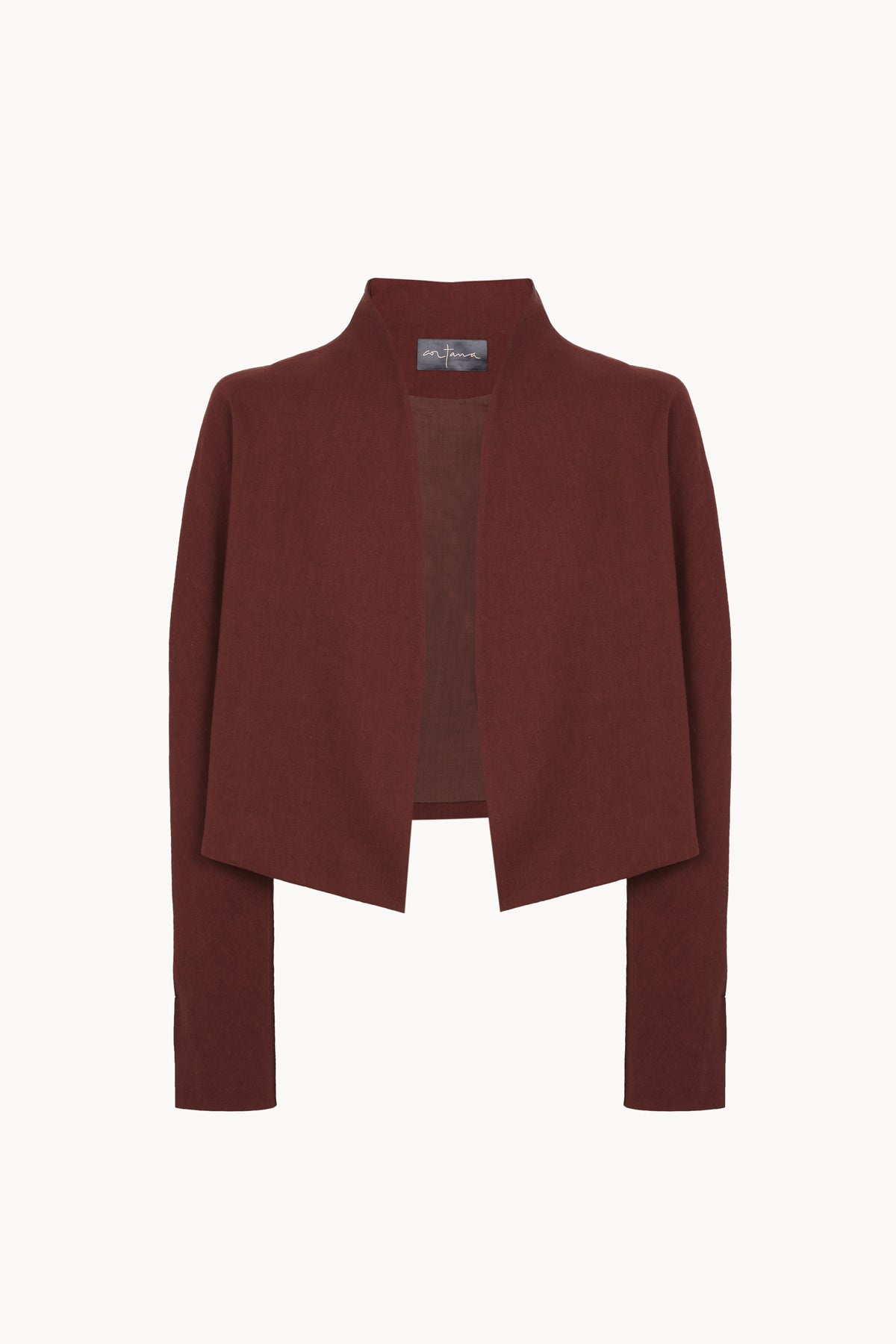 Rodeo, toasted red wool and linen short jacket