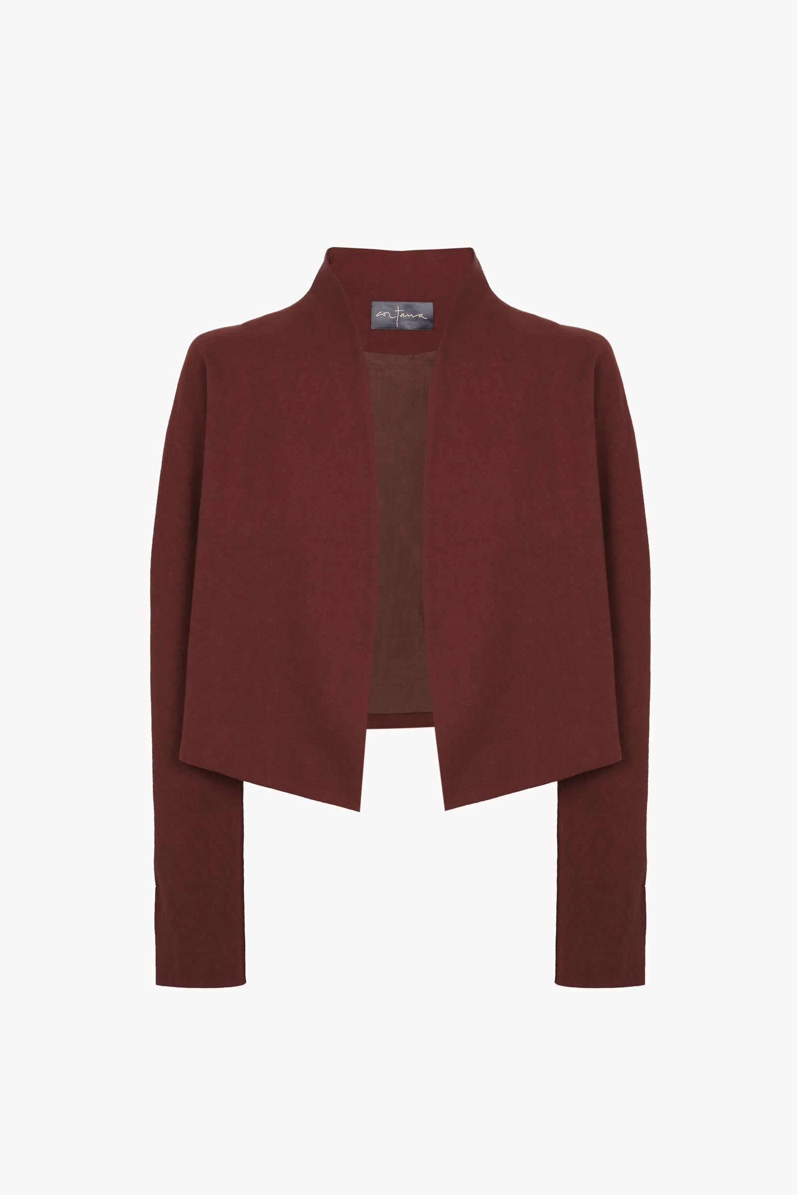 Rodeo, toasted red wool and linen short jacket