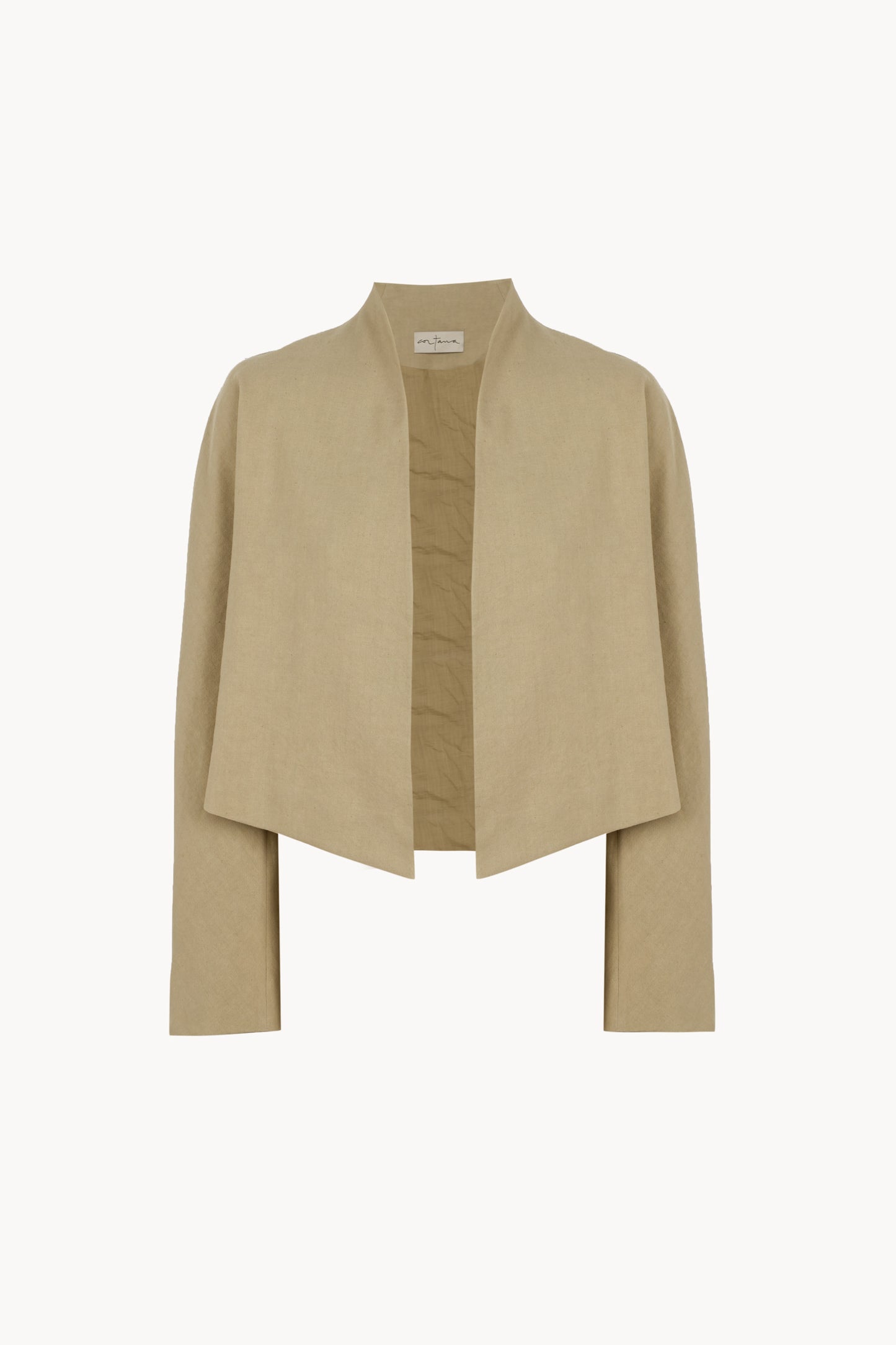 Rodeo, dark beige wool and linen short jacket