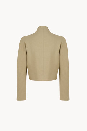 Rodeo, dark beige wool and linen short jacket