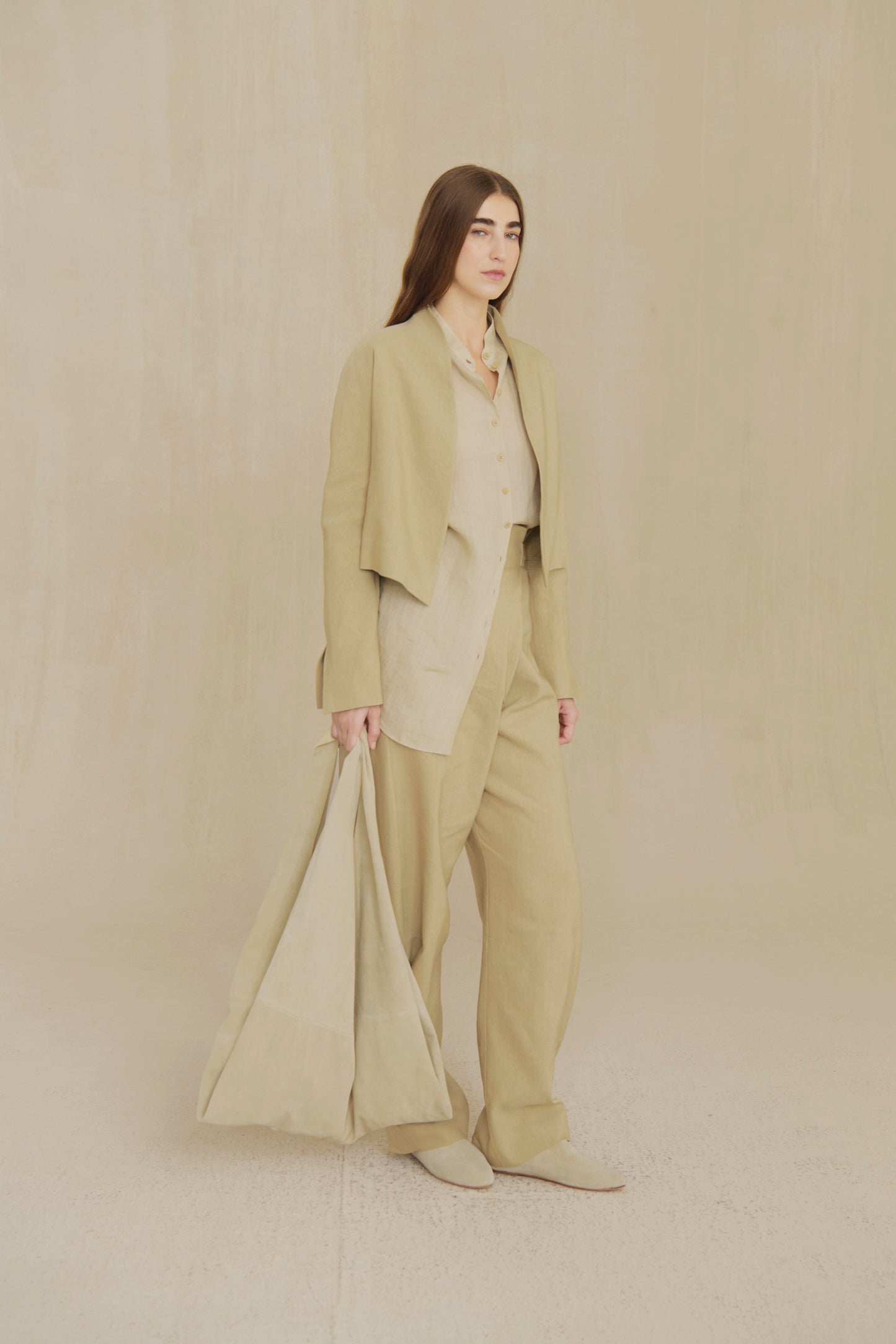 Raoul, camisa de ramio beige