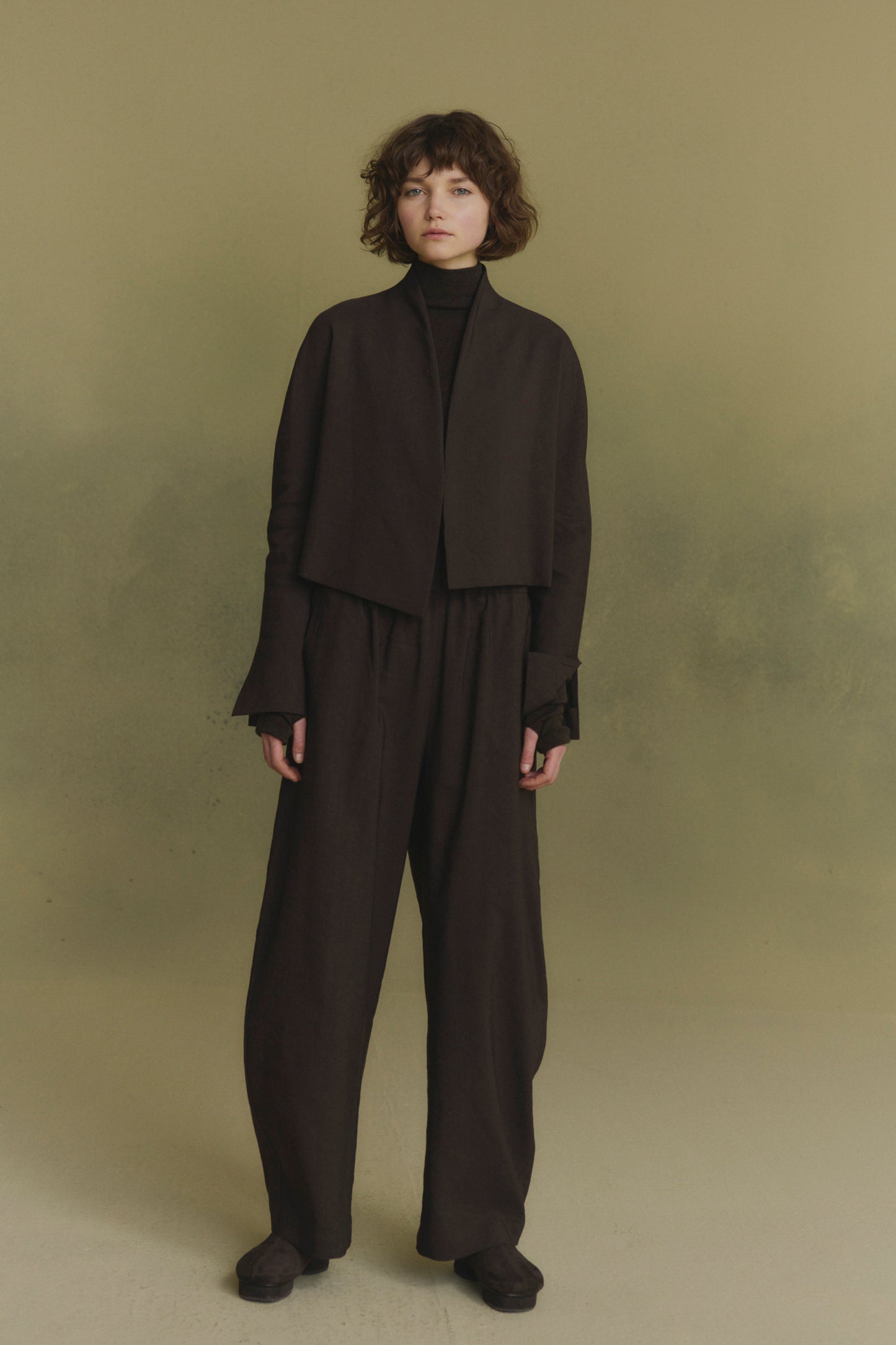 Rocco, pantalon de lino y lana virgen chocolate