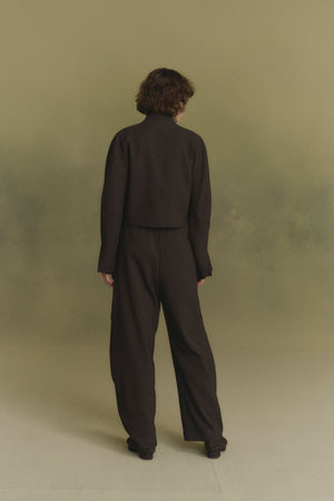 Rocco, pantalon de lino y lana virgen chocolate