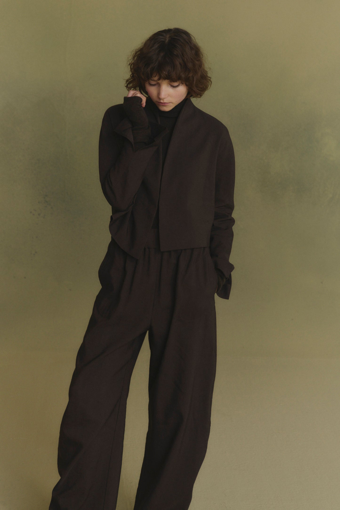 Rocco, pantalon de lino y lana virgen chocolate