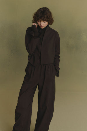 Rocco, pantalon de lino y lana virgen chocolate