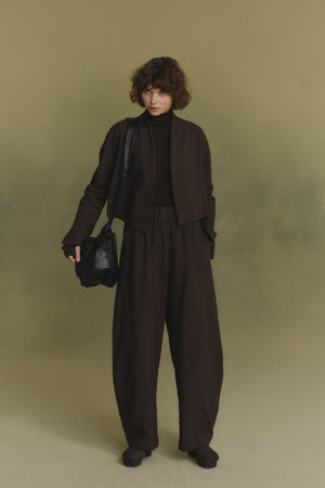 Rocco, pantalon de lino y lana virgen chocolate