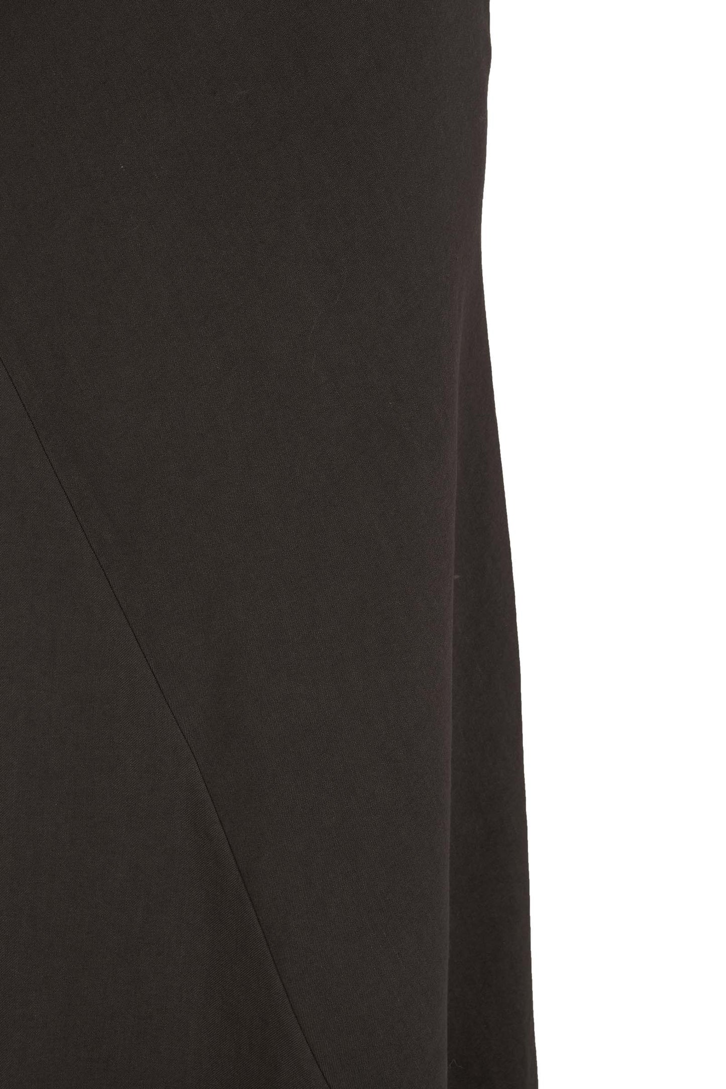 Rodeo, falda de lino y lana chocolate