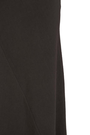 Rodeo, falda de lino y lana chocolate