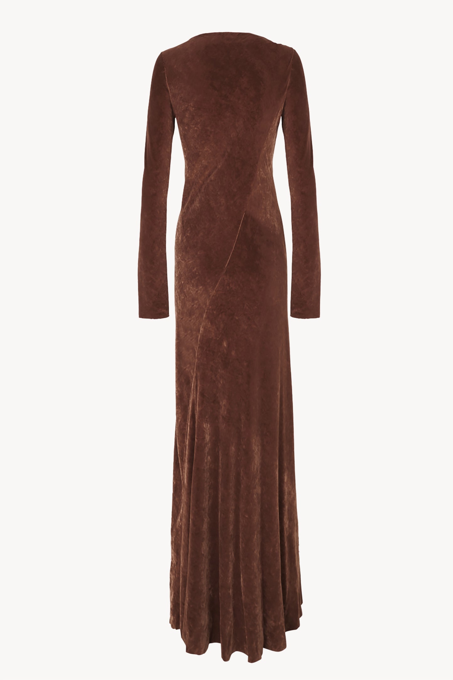 Roisin, long dress in blush velvet