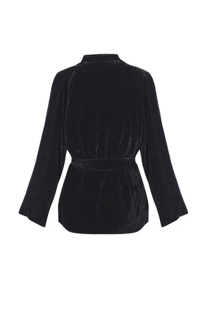 Roisin, black velvet jacket