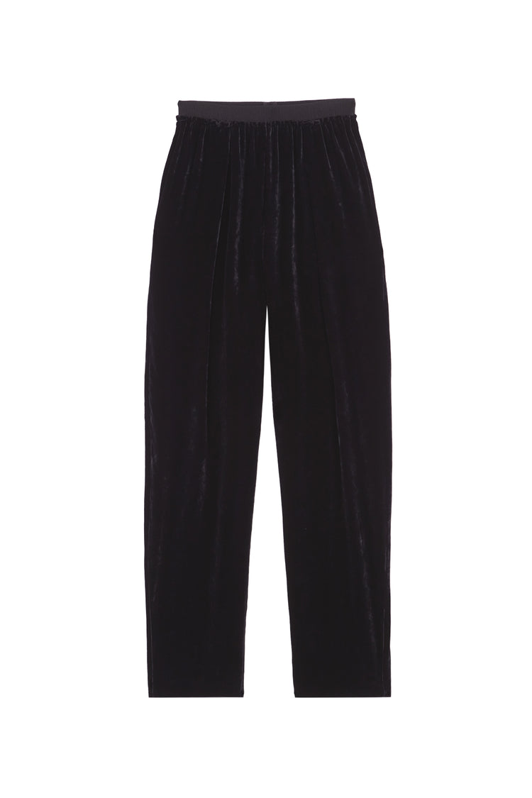 Roisin, black velvet pants