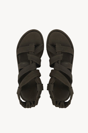 Ryo, dark brown platform sandal