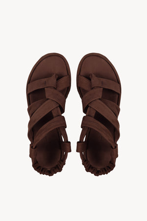 Ryo, sandalia de plataforma granate oscuro