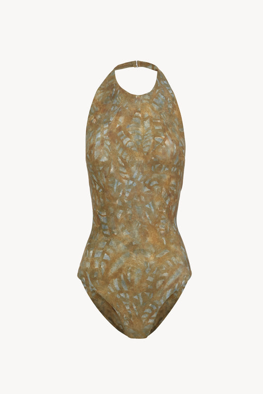 Ryo, trap print swimsuit