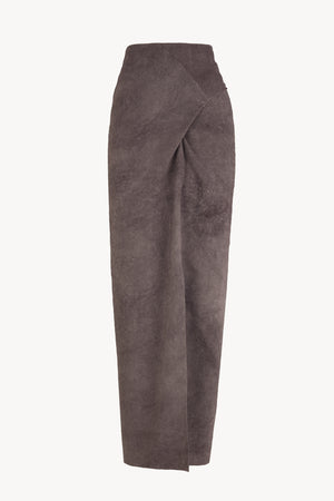 Sabina, falda larga gris malva maltinto