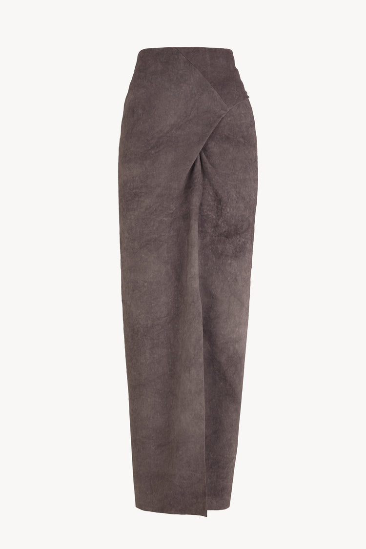 Sabina, falda larga gris malva maltinto