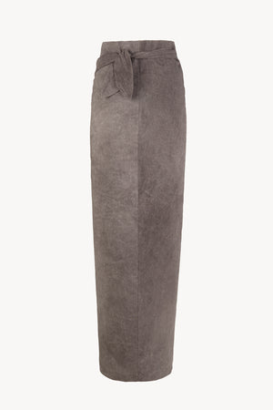 Sabina, falda larga gris malva maltinto