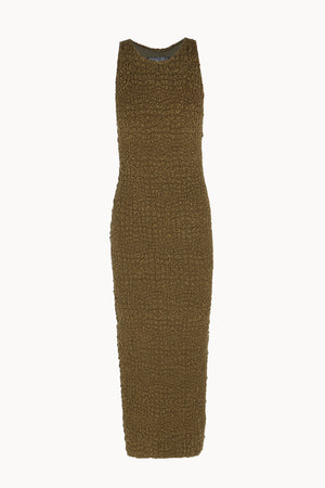 Sabine, khaki textured knit midi dress