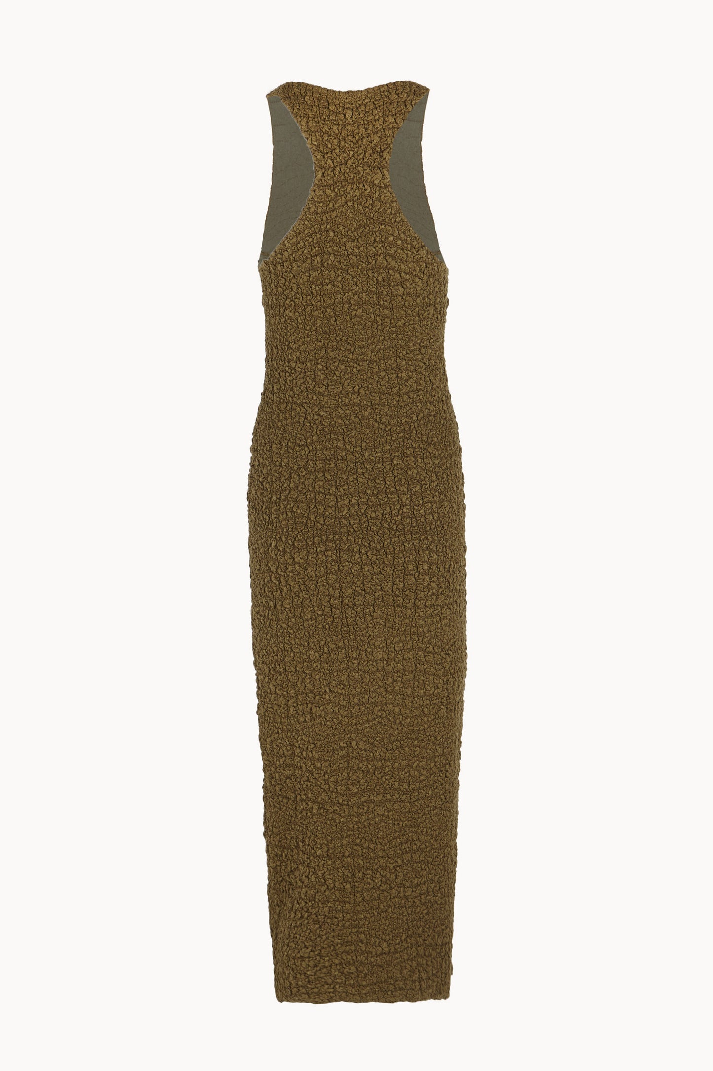 Sabine, khaki textured knit midi dress