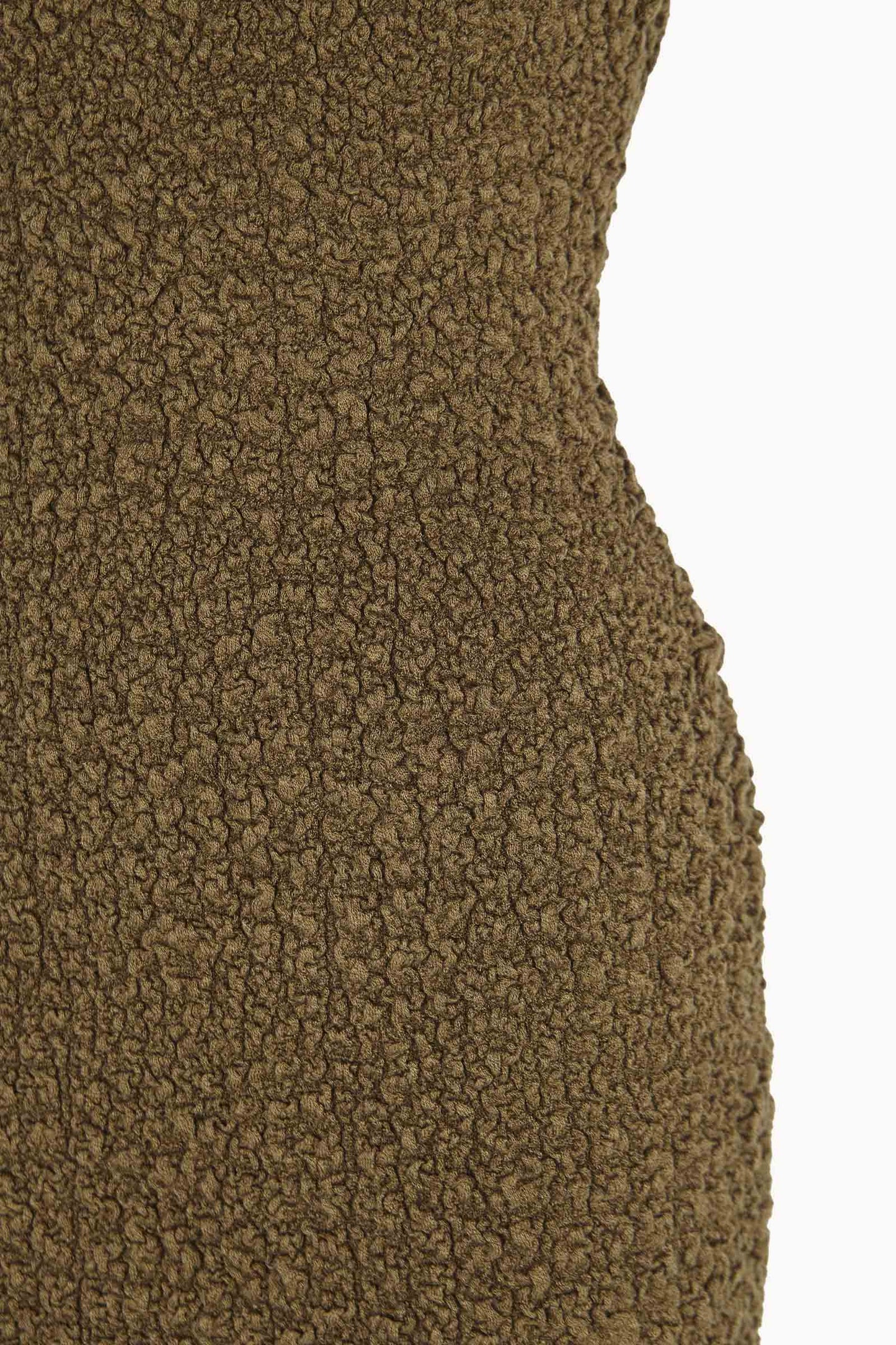 Sabine, khaki textured knit midi dress