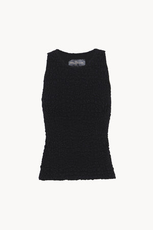 Sabine, black textured knit top
