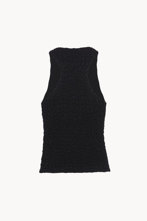 Sabine, black textured knit top