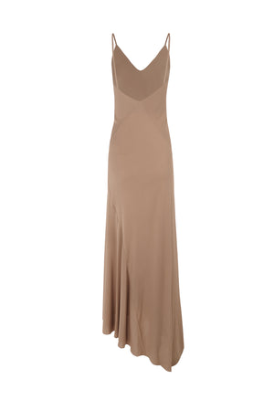 Sabrina, cocoa stretch silk dress