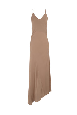 Sabrina, cocoa stretch silk dress