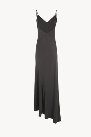 Sabrina, graphite stretch silk dress