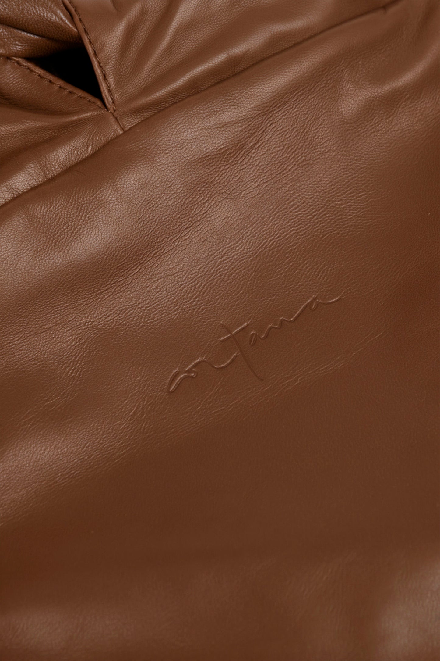 Sack L, bolso grande de cuero henna