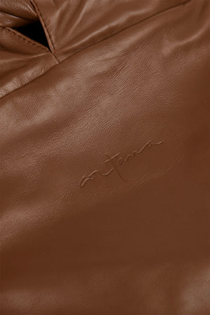 Sack L, bolso grande de cuero henna